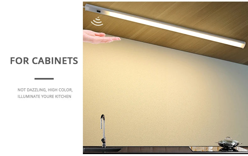 Smart Led Wall Lamp 5V USB Hand Sweep Switch Motion Sensor Kitchen Cabinet Corridor WC Indoor Toilet Backlight Bar Strip Light