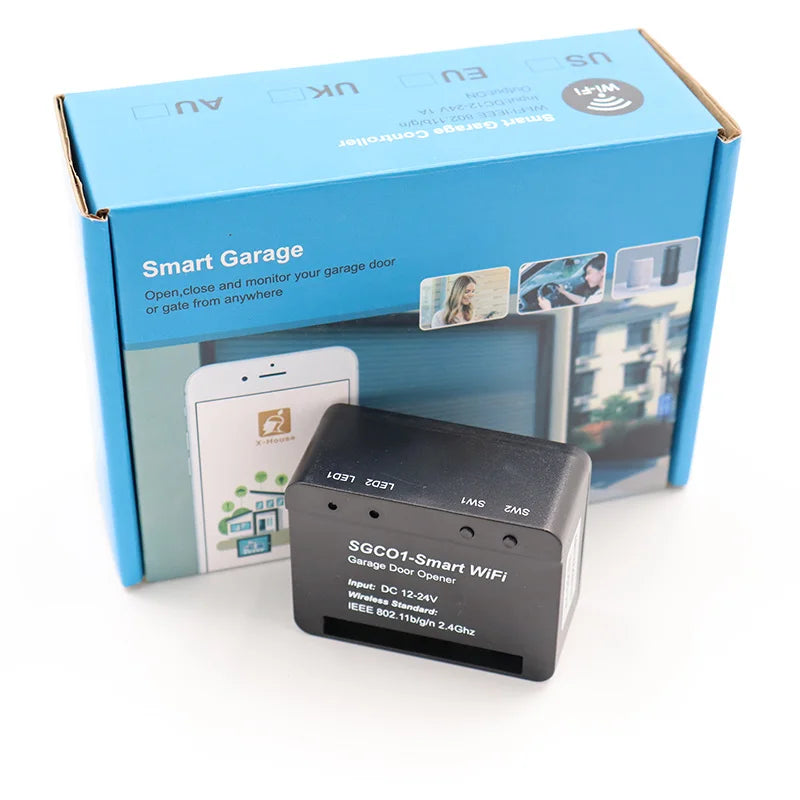 Smart WiFi Garage Door Opener Controller, APP Remote Control from Anywhere, No Hub Needed, History Record/Set Timer/Schedule