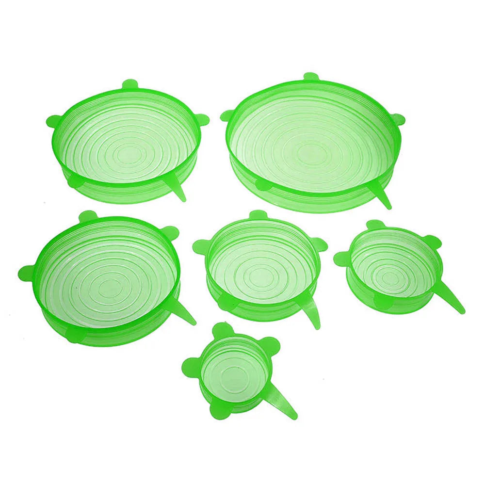 Universal Reusable Silicone Stretch Lids Food Wrap Silicone Cover for Cookware Bowl Pan Cooking Kitchen Accessories
