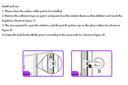 Sliding Door Lock Child Safety Baby Proof Sliding Window Lock with Strong Suction Cup for Glass Doors, Closets, Patio, Windows
