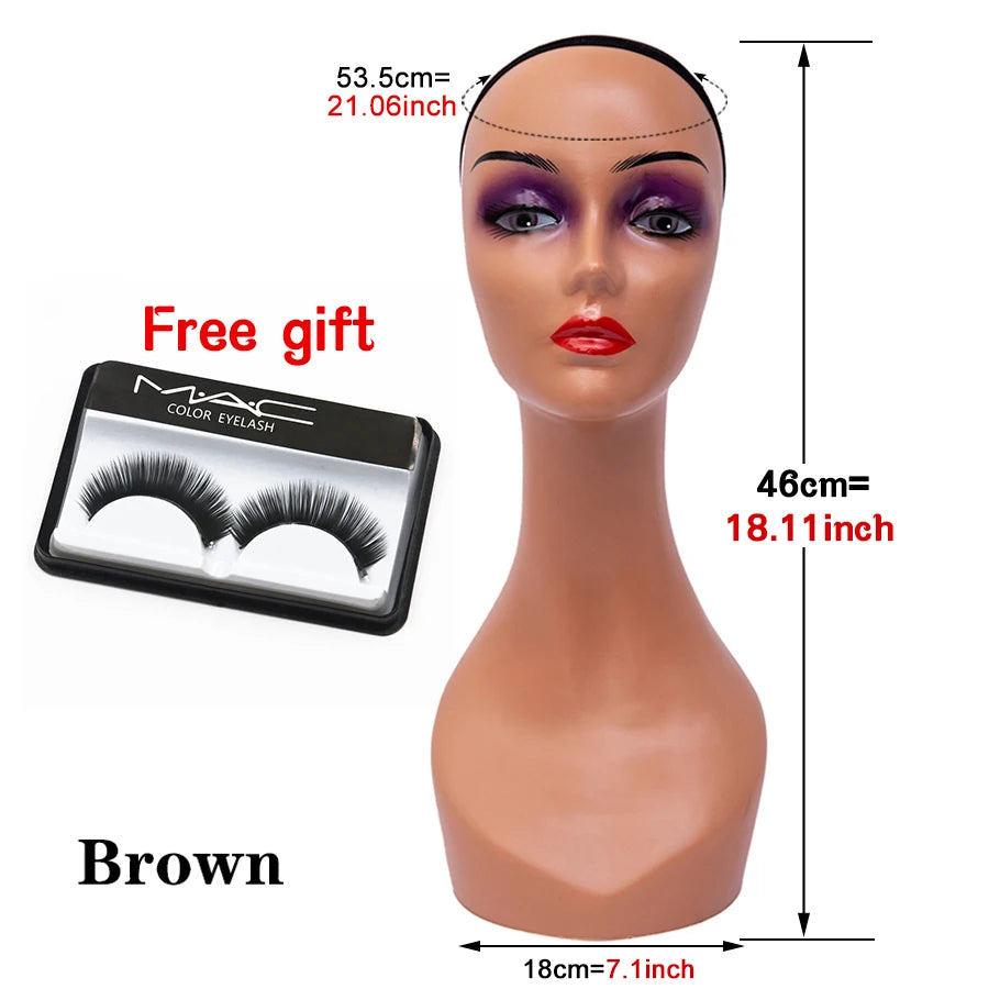 Mannequin Head Without Shoulders Female Head Model Manikin Mannequin Wig Scarf Glasses Hat Cap Display Wig Stand Head Doll Head