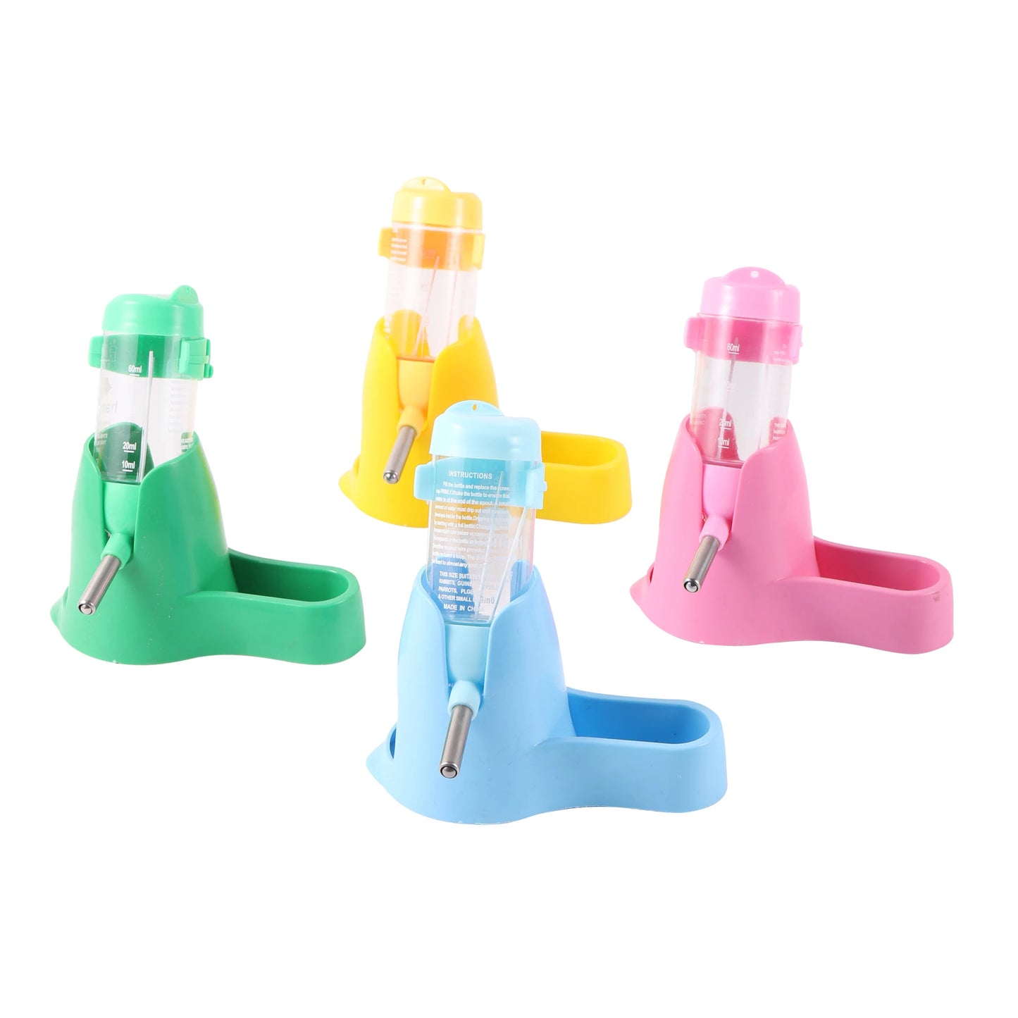 Pet Hamster Drinker Water Bottle Dispenser Feeder Hanging Pet Guinea Pig Squirrel Rabbit Drinking Head Pipe Fountain