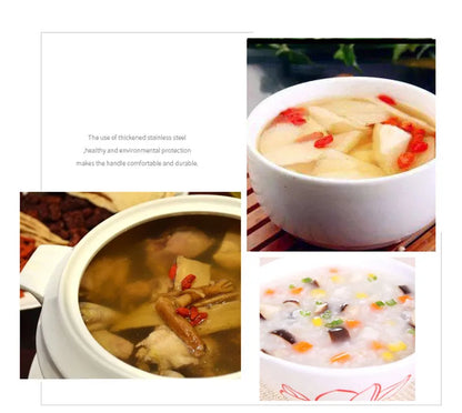 Korean Stainless Steel Thickening Spoon Creative Long Handle Hotel Hot Pot Spoon  Soup Ladle Home Kitchen Essential Tools h2