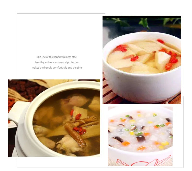 Korean Stainless Steel Thickening Spoon Creative Long Handle Hotel Hot Pot Spoon  Soup Ladle Home Kitchen Essential Tools h2