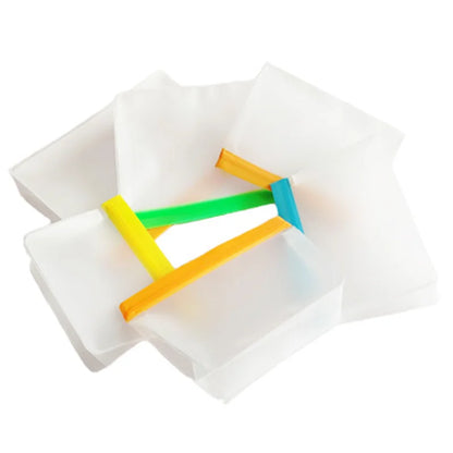 Reusable Food Storage Bag Upgrade Leakproof Top Stand Up Freezer Sandwich Ziplock Bag Silicone PEVA Food Preservation Shut Bag