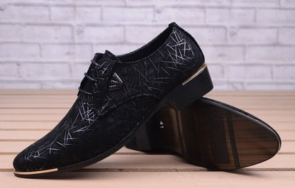 Men Wedding Shoes Microfiber Leather Formal Business Pointed Toe for Man Dress Shoes Men's Oxford Flats