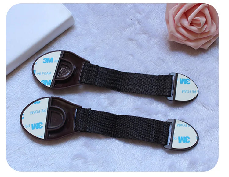 Baby Safety Cabinet Lock Baby Safety Protection Drawer Webbing Safety Lock Baby Anti-pinch Hand Cloth With Child Safety Hook