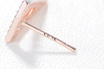 New in 925 Sterling Silver Double Triangle Zircon Stud Earrings For Women Luxury Jewelry Novelties 2023 Trend to Sell