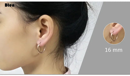 Hoop Earrings Women Gold /Rose Gold/Black Color Round Circle Earring Ear Ring Clip Earrings aretes Mujer