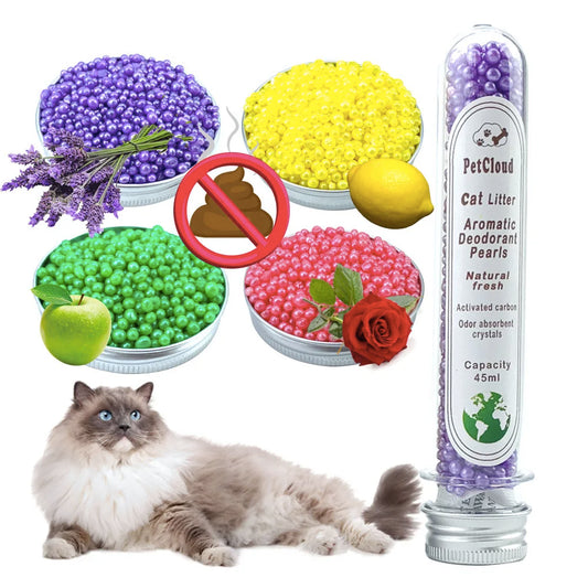 4 Aromatic Cat Litter Deodorant Beads Odor Activated Carbon Absorbs Pet Removaling Excrement Stink Deodorizing Cleaning Supplies