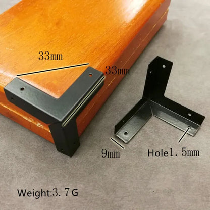 8PCS Furniture Decorative Corner Antique Jewelry Gift Wood Box Feet Leg Corner Protector Retro Case Edge Metal Protection Cover