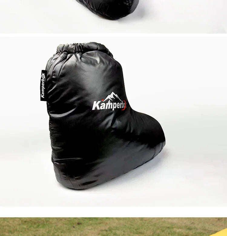 Kamperbox Down Slippers Down Socks Camping Down Booties for Sleeping Bag Camping  Down Socks AQ3