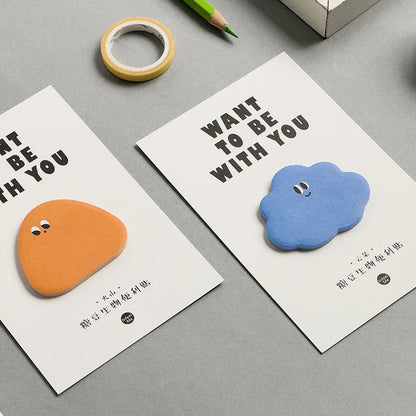 Mohamm 30 Sheets Cute Sticky Note Portable Memo Decoration Scrapbooking Paper Creative Stationary