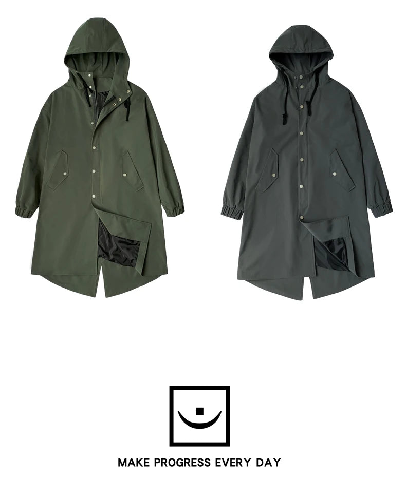 Men's Autumn New Hooded Jacket Korean Streetwear Oversize Coats Korean Streetwear Fashion Male Clothing Hip Hop Loose Jackets