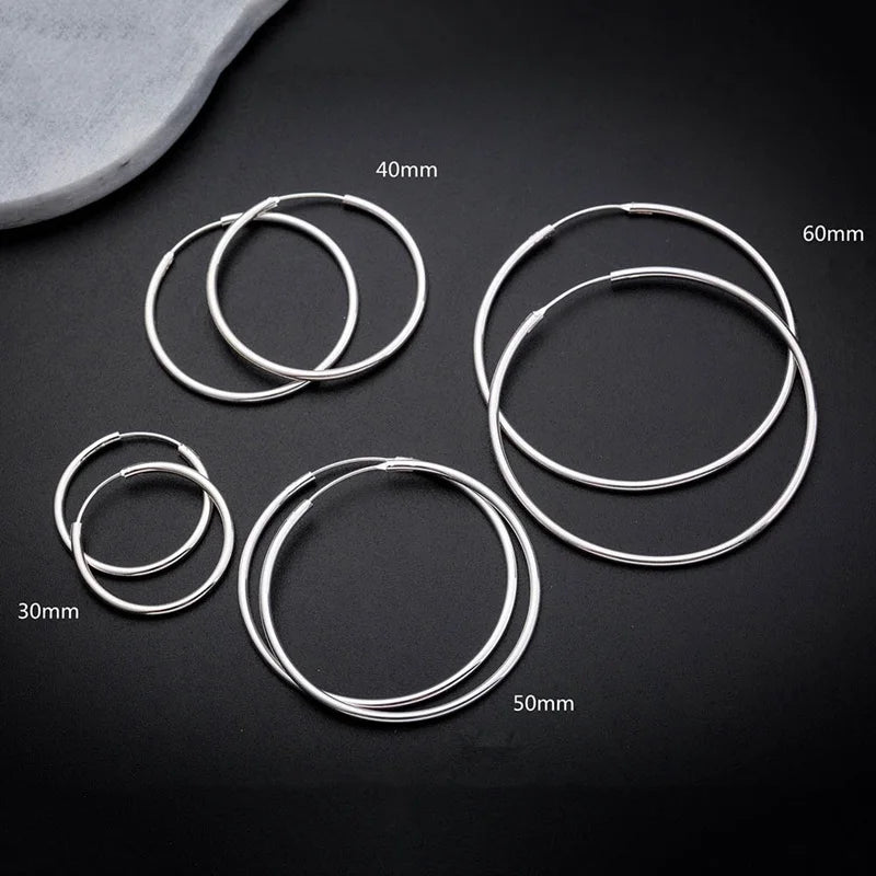 Women 3-7cm Small Big Circle Hoop Earrings Statement Ear Ring Fashion Jewelry Gift