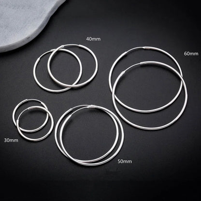 Women 3-7cm Small Big Circle Hoop Earrings Statement Ear Ring Fashion Jewelry Gift