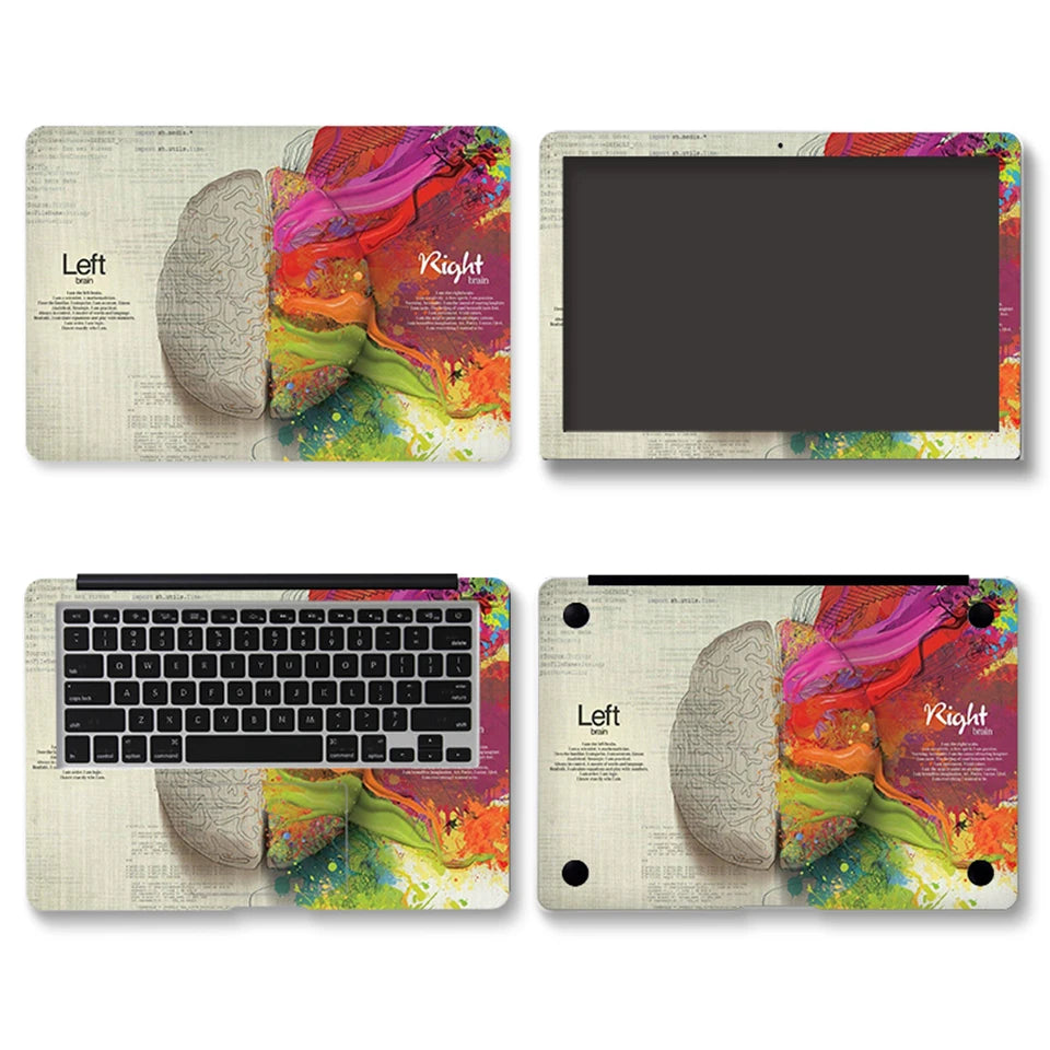 DIY Laptop Film Left and Right Brain Cover Laptop Sticker Laptop Skin 12/13/14/15/17-inch Art Decal Laptop Decoration