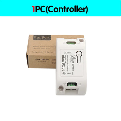 Smart Home Touch Light Switch Led Wireless 86*86 Remote on Off Wall Switch AC 110V 220V 10A Receiver 1/2/3gang for Ceiling Lamp