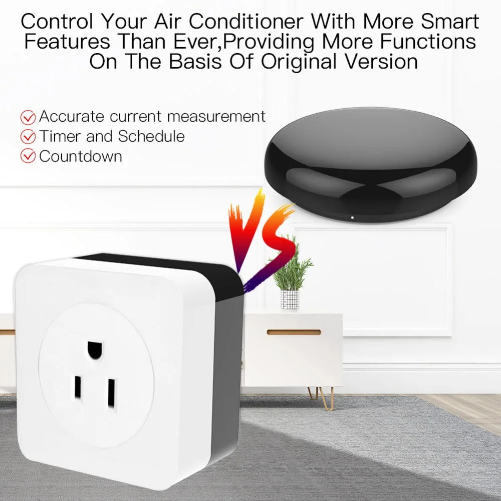 Alexa Compatible Smart Wall Socket Air Conditioner Companion Plug IR Remote Control Support Plug 16A US UK EU Plug Tuya Smart