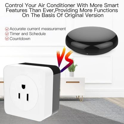 Alexa Compatible Smart Wall Socket Air Conditioner Companion Plug IR Remote Control Support Plug 16A US UK EU Plug Tuya Smart