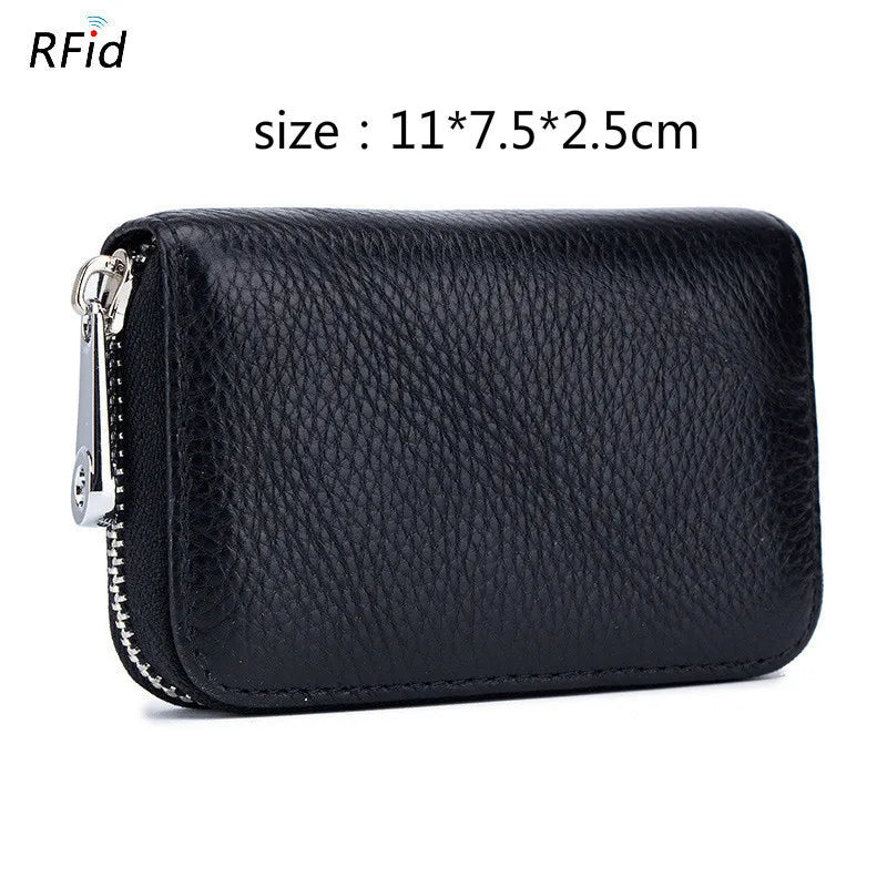 Women RFID Blocking Wallet Genuine Leather Anti Theft 36 Card Holders Women Wallets With Phone Case Clutch Bags Coin Purse Girl