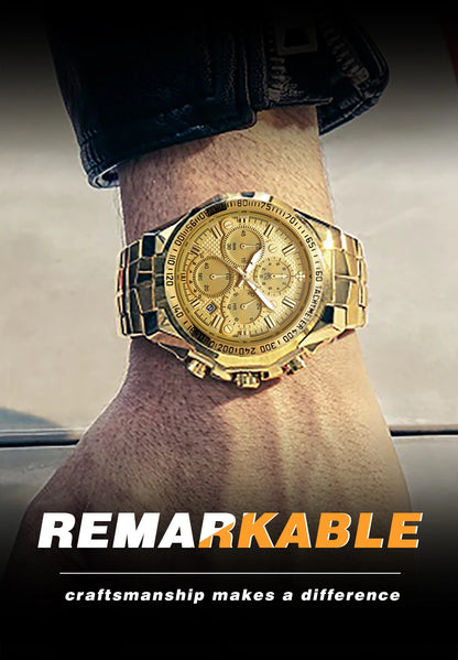 Relogio Masculino WWOOR Mens Watches 2024 Top Brand Luxury Wrist Watches For Men Gold Big Golden Male Chronograph Wristwatch Man