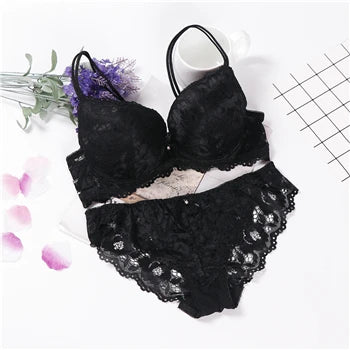 Lingerie  Sexy Bra Set  Women Push Up Lenceria Mujer Femme Underwire Langerie Girl Bralette Bras And Panty Feminina Lace Underwe