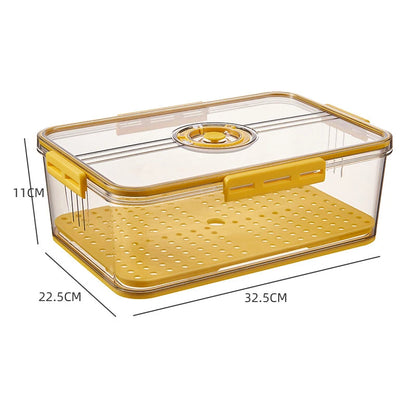 1PCS Timekeeping Kitchen Fridge Organizer Storage Box Lid Refrigerator Thickened Food Pantry Storage Drawer Box Containers Tools