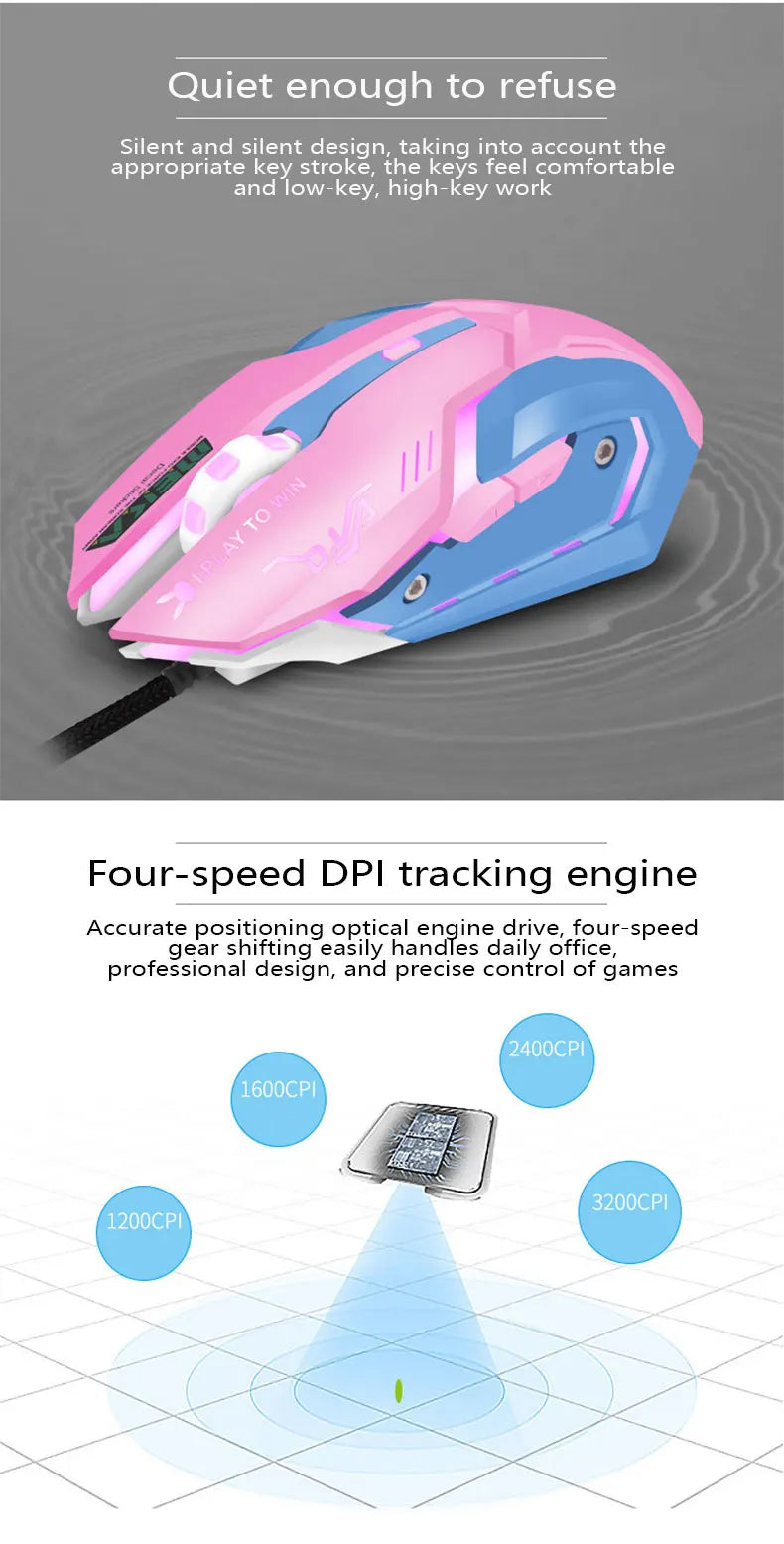 New 2022 Silent Wired Computer Mouse LED Backlight Ergonomic PC Notebook Computer Mouse Variety Optional Computer Accessories