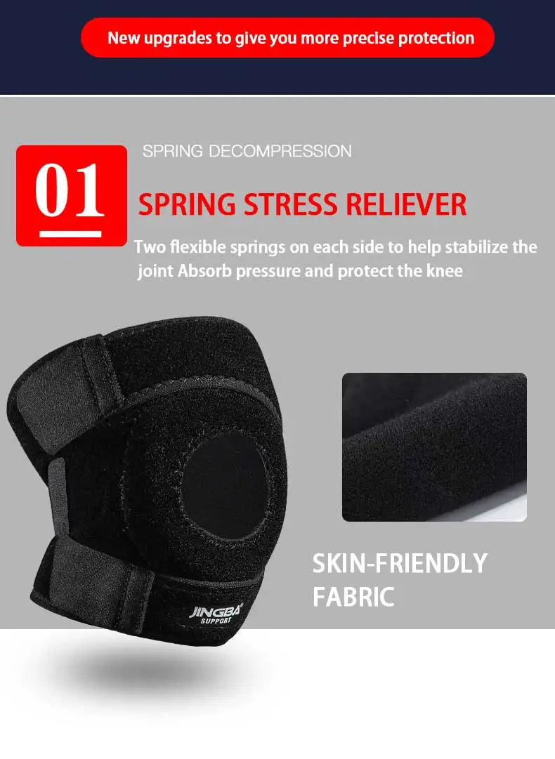 JINGBA SUPPORT 1 PCS Sports Fitness Knee Pads For Joints Protector Kneecap Adjustable Knee Pads Support Joelheira Drop Shipping