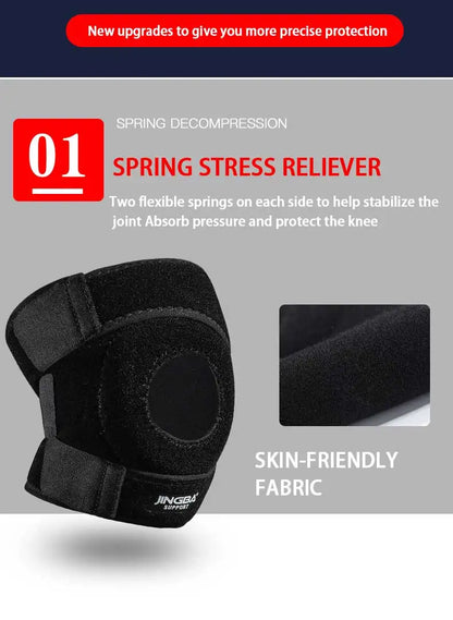 JINGBA SUPPORT 1 PCS Sports Fitness Knee Pads For Joints Protector Kneecap Adjustable Knee Pads Support Joelheira Drop Shipping