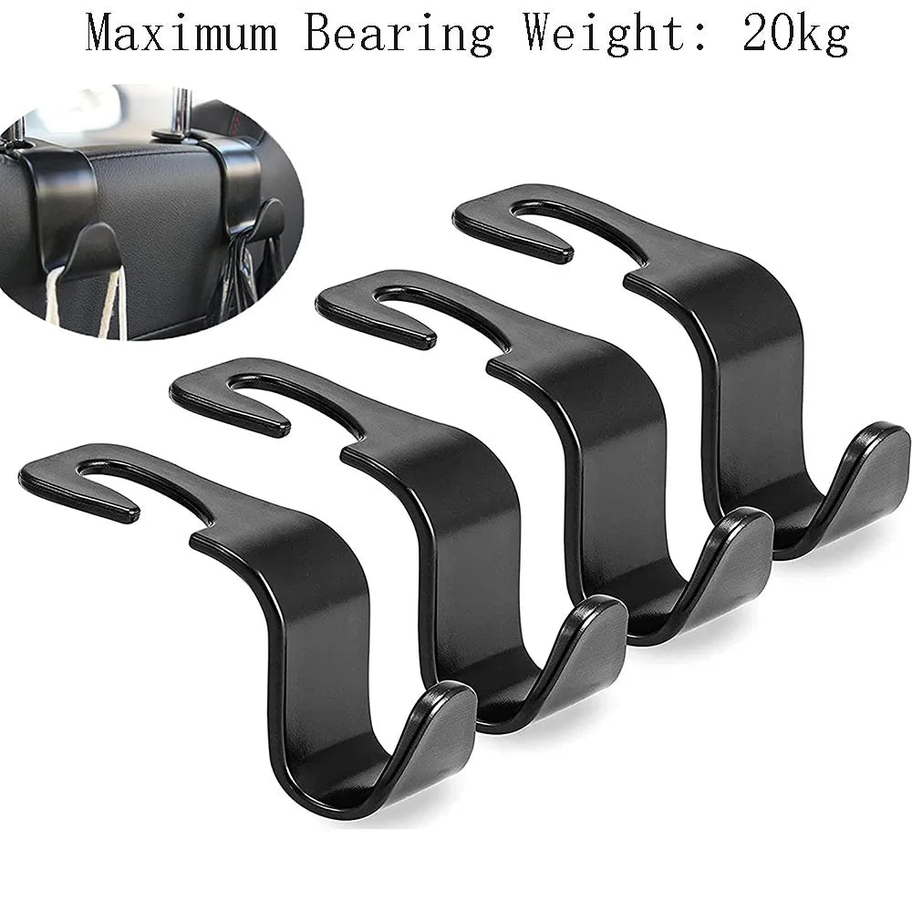2Pcs Universal Hooks Car Seat Headrest Hook Car Back Seat Organizer Hanger Storage Purse Hook Car Handbag Clothes Grocery Bag