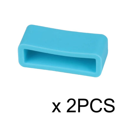 2PCS Watch Accessories Silicone Bezel Ring Watch Loop For Rubber Strap Loop Rubber Band Buckle With Ring Withings Loop