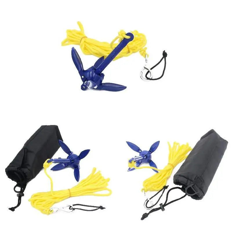 Foldable Aluminum Anchor Kit with Rope for Canoe Kayak Small Boat F-Best