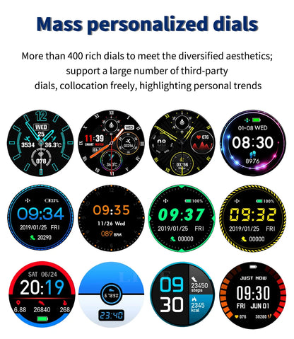 LIGE GPS Sport Track Recording Men Steel Band Smart Watch Body Temperature Activity Sport Fitness SmartWatches  Men Waterproof