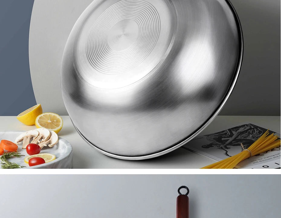 Konco Handmade Iron Wok Traditional Cookware Iron Pot Non-coating Healthy Wok Gas Cookware-30/32/34CM