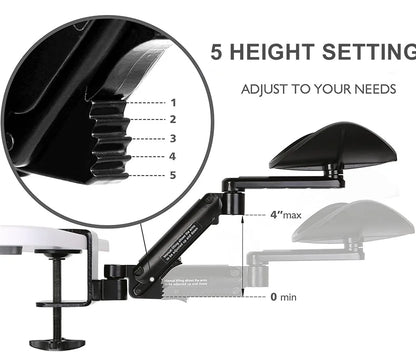 Ergonomic Computer Satisfy Metal Arm Support Adjustable Hand Drag Wrist Support Computer mouse pad hand computer bracket console