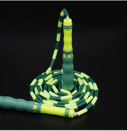 Tangle-Free Segmented Beaded Jump Rope For Kids Fitness Skipping Rope For Men and Women Adjustable Length Weight Loss