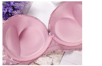 Lingerie  Sexy Bra Set  Women Push Up Lenceria Mujer Femme Underwire Langerie Girl Bralette Bras And Panty Feminina Lace Underwe
