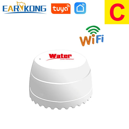 Wifi Leak Detector Water Detector Leakage Sensor Smart Home Alarm Tuyasmart Smart Life APP Flood Alert Overflow Security