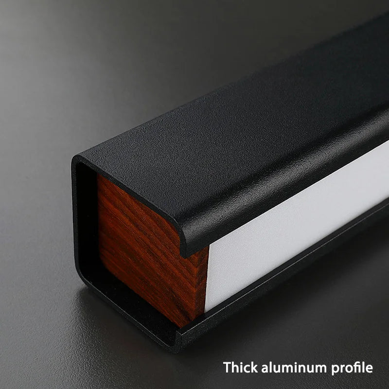 One word minimalist dining room chandelier modern long strip dining table lamp luxury dining room bar table lamp office light