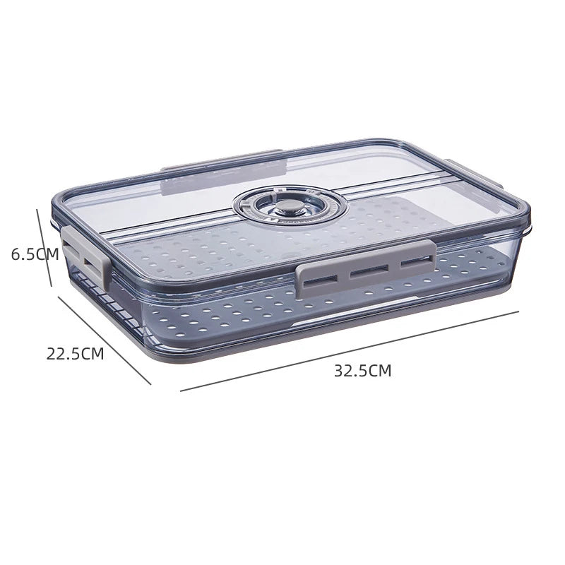 1PCS Timekeeping Kitchen Fridge Organizer Storage Box Lid Refrigerator Thickened Food Pantry Storage Drawer Box Containers Tools