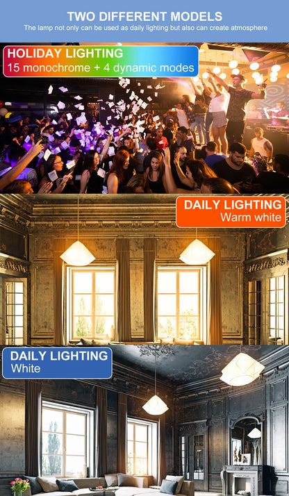 E27 Smart Control Lamp Led RGB Light Dimmable 5W 10W 15W RGBW Led Lamp Colorful Changing Bulb Led Lampada RGBW White Decor Home