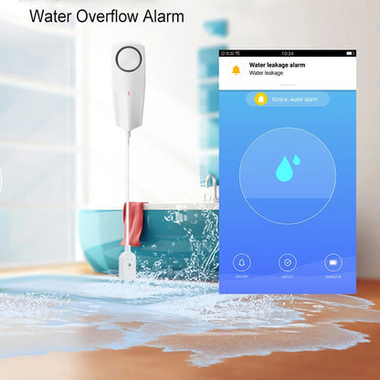 For WIFI Liquid Leak Sensor Smart APP Alexa Push Alarm Alerts wireless Water Level Detector Leakage