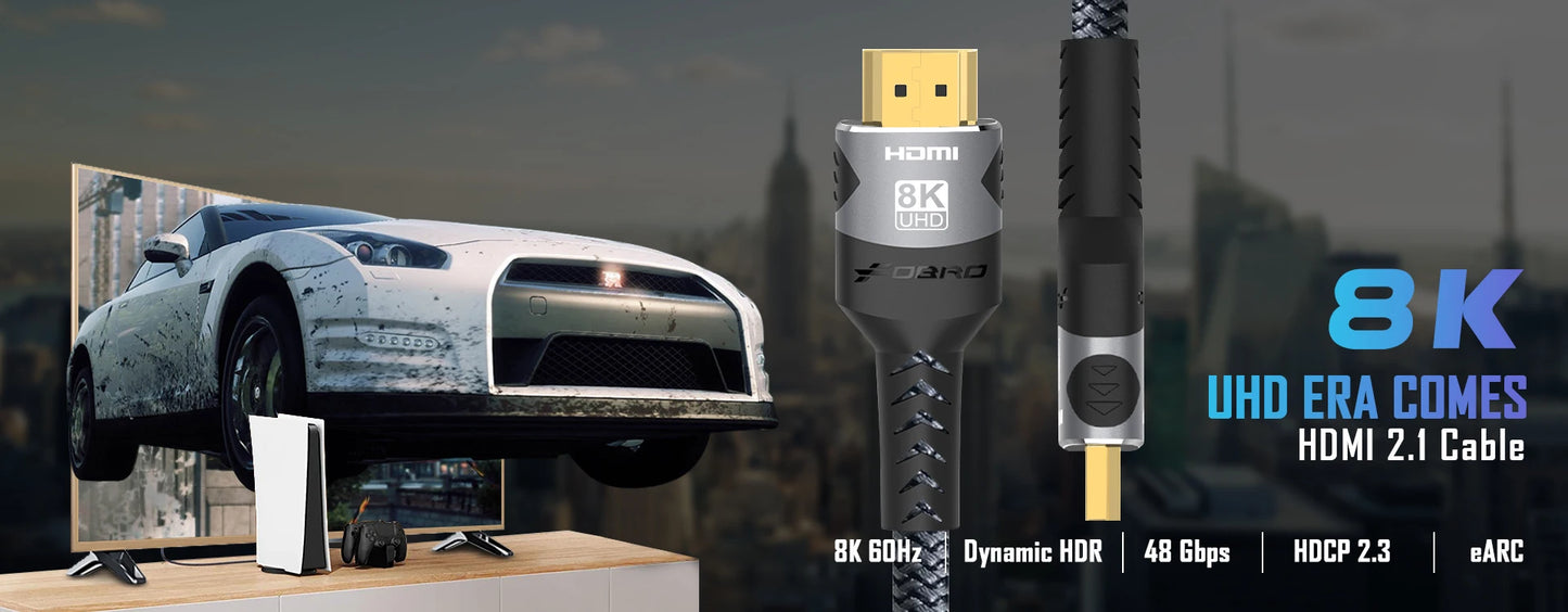 USB C to HDMI Cable 8K@60Hz 4K@120Hz Type C to HDMI-Compatible HDTV Cable for TV Converter MacBook Air iPad USB-C HDMI Adapter