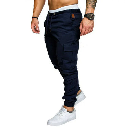 Autumn Men Pants Hip Hop Harem Joggers Pants 2025 New Male Trousers Mens Joggers Solid Multi-pocket Pants Sweatpants M-5XL