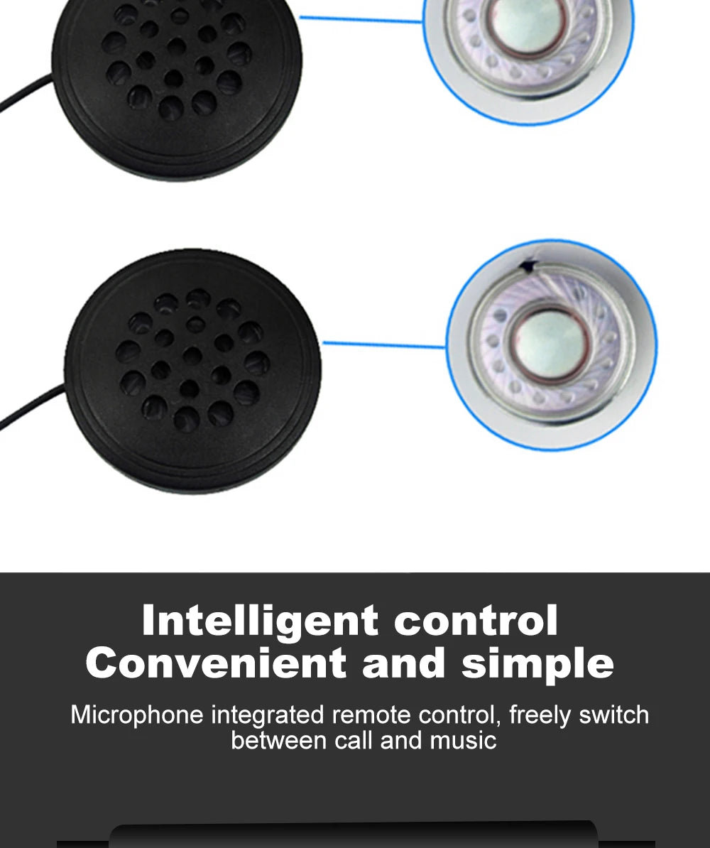 VR robot Motorcycle Helmet Headset 3.5mm Jack Wired Earphones Music Headphones with Handsfree for Motorbike Rider