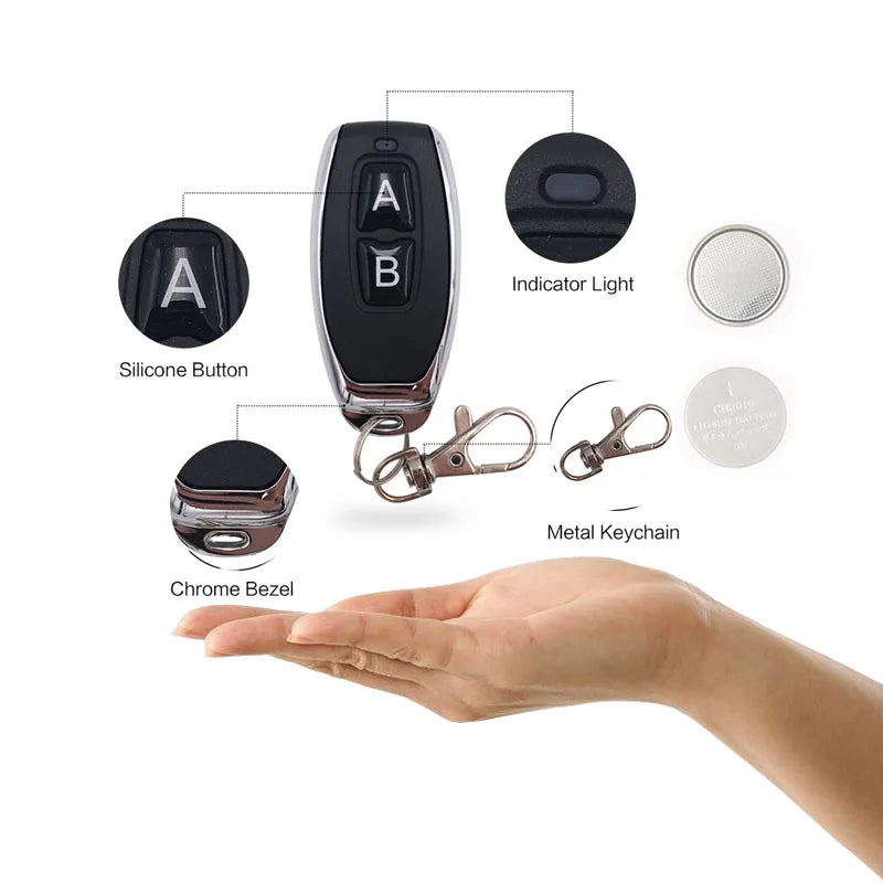 Smart Home Touch Light Switch Led Wireless 86*86 Remote on Off Wall Switch AC 110V 220V 10A Receiver 1/2/3gang for Ceiling Lamp