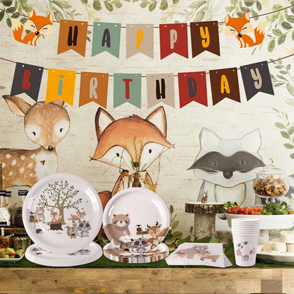 Staraise Woodland Animal Party Safari Jungle DIY Party Decor Birthday Party Decoration Kids Woodland Theme Party Baby Shower