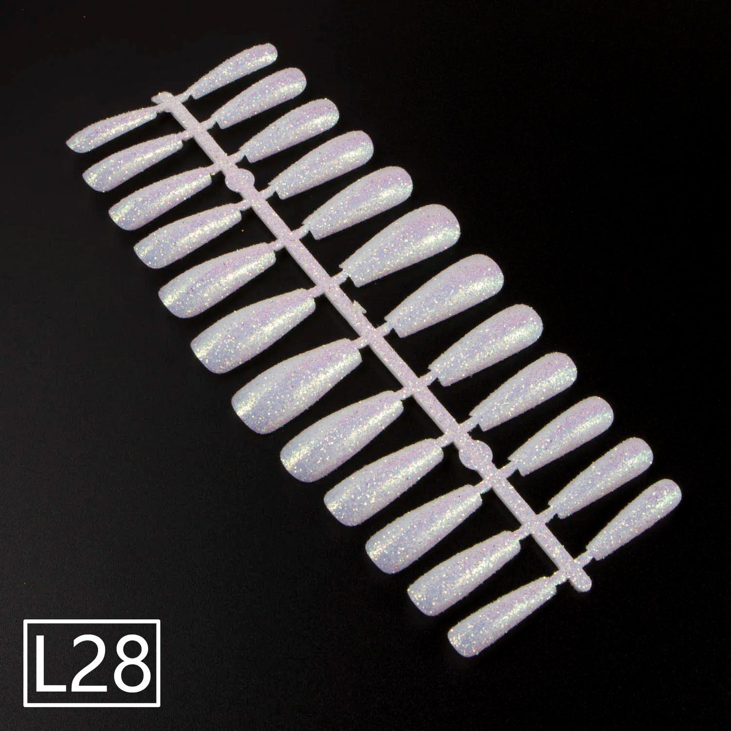 1 Set Glitter False Nail Tips Full Cover Ballerina Fake Nail Tips Press on Nail Tips Coffin